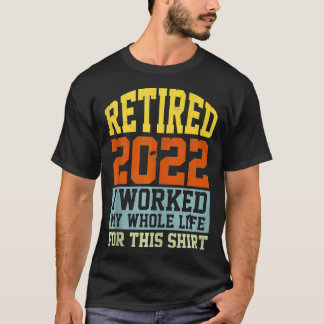 2022退職した年のヴィンテージおもしろい引退ユーモア男性 Tシャツ