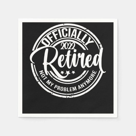 2022退職した年の正式な問題はもう私の問題ではない スタンダードカクテルナプキン (正面)