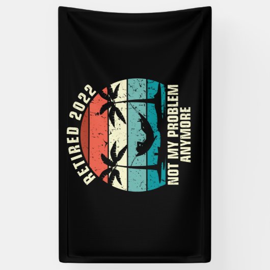 2022退職した年はもう私の問題ではない退職 横断幕 (縦)