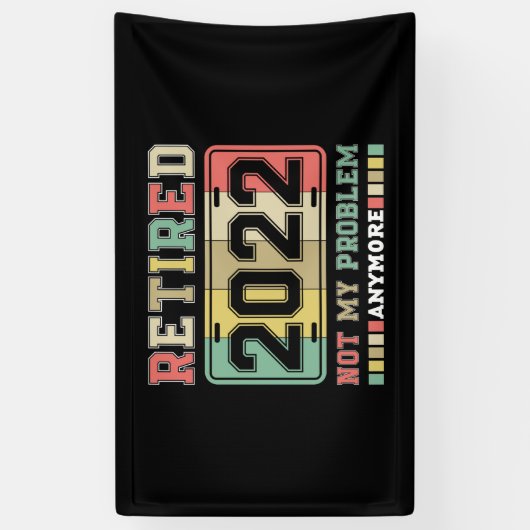 2022退職した年はもう私の問題ではない退職 横断幕 (縦)