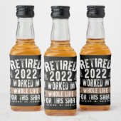 2022退職した年定年退職を果たおもしろいした リキュールボトルラベル (ボトル)