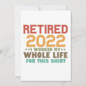 2022退職した年、私はこの贈り物のために一生働いた 招待状 (正面)