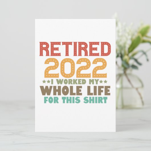 2022退職した年、私はこの贈り物のために一生働いた 招待状 (スタンド正面)