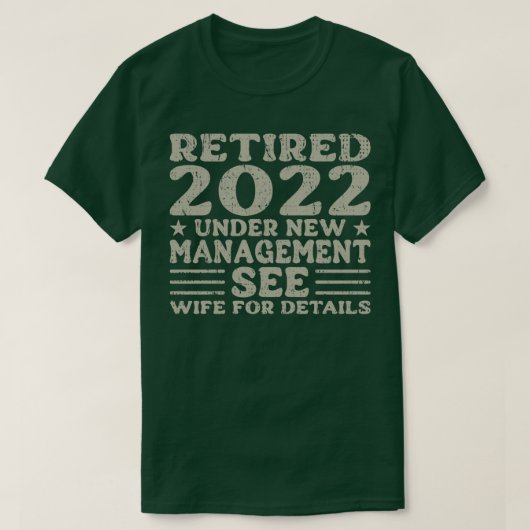 2022退職した新しい管理の下で妻を参照してDet Tシャツ (デザイン正面)