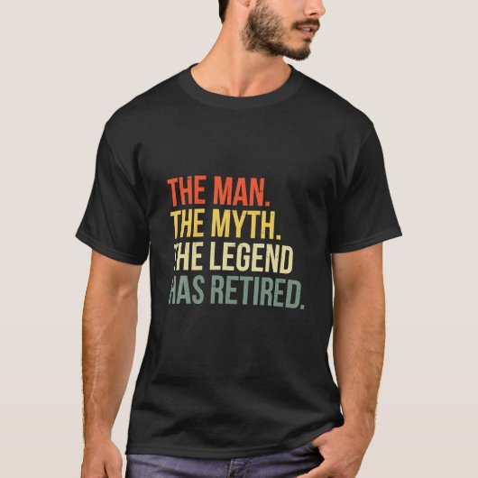2022退職した男の伝説はレトロを持つ退職した Tシャツ (正面)