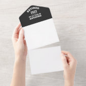 2022退職した Tシャツはもう問おもしろい題なし オールインワン招待状 (貼ってはがせる)