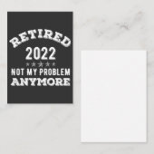 2022退職した Tシャツはもう問おもしろい題なし 名刺 (正面/裏面)