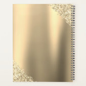 2022金ゴールドグリッターまつ毛モノグラム プランナー手帳 (裏面)