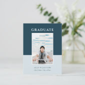 2022青いモダンタイポグラフィシンプルフォトグラード 案内ポストカード (スタンド正面)