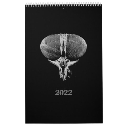 2022黒と白のミニマリストスタイル虫2022 カレンダー (カバー)