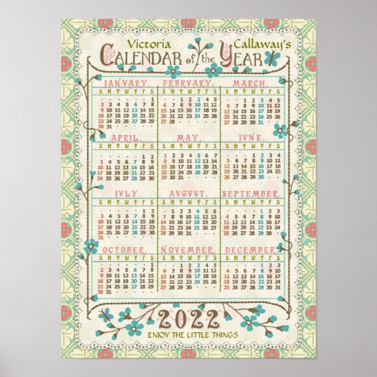 2022 カレンダー(新しいバージョンの説明を参照) ポスター (正面)