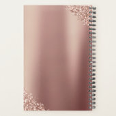 2022 ローズゴールド ピンク モノグラム グリッター まつげ プランナー手帳 (裏面)
