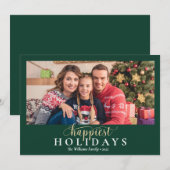 2022 年最も幸せなホリデー フォト クリスマス (正面/裏面)