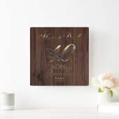 2022 素朴 Rubyの40周年結婚親 スクエア壁時計 (ホーム)