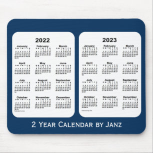 2022-2023年警察ボックス青2年カレンダー(Janz) マウスパッド