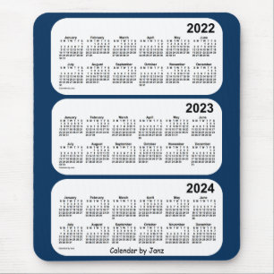 2022-2024 Police Box Blue 3 Year Calendar by Janz マウスパッド