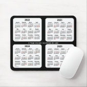 2022-2025 Janzによる白黒の祝日カレンダー マウスパッド (マウス)