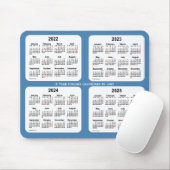 2022-2025 Steel Blue Holiday Calendar by Janz マウスパッド (マウス)