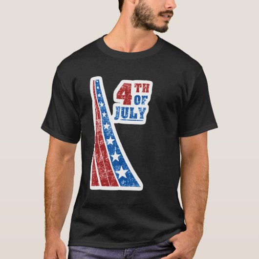 2022 4th Of July Independence Day Us American Flag Tシャツ (正面)