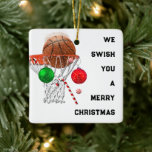 2022 Basketball Keepsake セラミックオーナメント<br><div class="desc">Awesome basketball design for your favorite player or team coach. Add name to create a custom keepsake.</div>