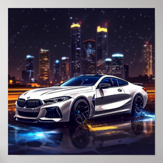 2022 BMW M850ラグジュアリースポーツカーアート ポスター