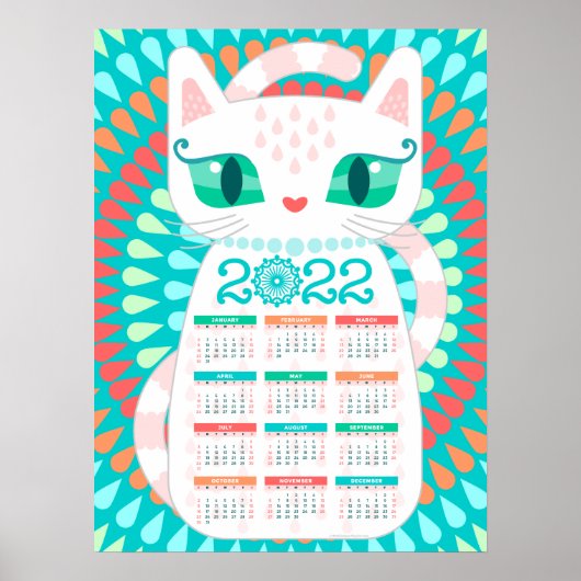 2022 Booshie Cat Calendar Poster ポスター (正面)