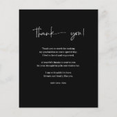 2022 BUDGETおもしろいスクリプトモダンフォトサンキューカード チラシ (裏面)