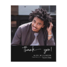 2022 BUDGETおもしろいスクリプトモダンフォトサンキューカード