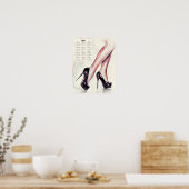 2022 Calendar, High heels - womens attribute ポスター (キッチン)