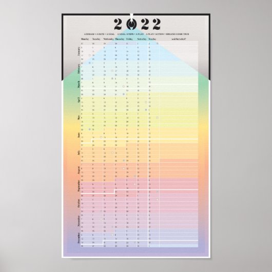 2022 Calendar - PracticalWoo moon planner Poster ポスター (正面)