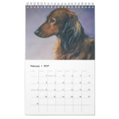 2022 Dachshund Dog ArtCalendar著Charlotte Yealey著 カレンダー (2月 2027)