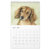 2022 Dachshund Dog ArtCalendar著Charlotte Yealey著 カレンダー (3月 2027)