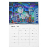 2022 Detroit inspired Calendar カレンダー (2月 2027)
