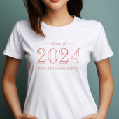 2022 Elegant Rose Gold Custom Graduation Tシャツ