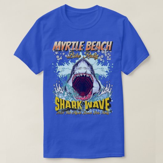 2022 FALL MYRTLE BEACH BIKE RALLY SHARK WAVE ART O Tシャツ (デザイン正面)