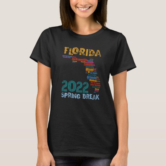2022 Florida春休み旅行Vacay Squad Cities Tシャツ (正面)