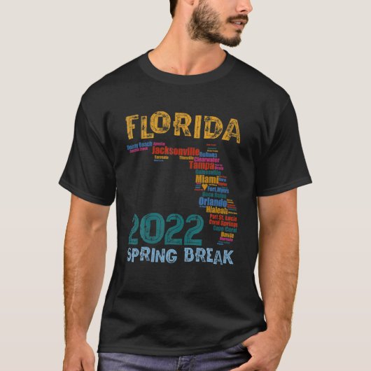 2022 Florida SPRING BREAK TRIP Vacay Squad Cities Tシャツ (正面)
