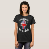 2022 Forever My Queen Britishプライド評価E Tシャツ (正面フル)