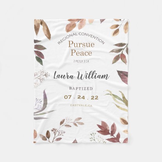 2022 JWカスタマイズコンベンションバプテスマフリースブラン フリースブランケット (正面)