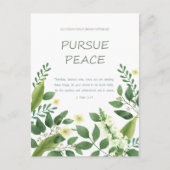 2022 JWコンベンショングリーンホワイトフラワーポストカード ポストカード (正面)