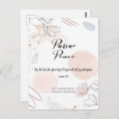 2022 JWコンベンション – ベージュ白い花はがき ポストカード (正面/裏面)