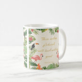 2022 JW年文字詩篇34:10 – 熱帯フラミンゴ コーヒーマグカップ (正面右)