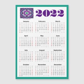 2022 Kente万華鏡のように千変万化するパターン付き磁気式5x7カレンダー