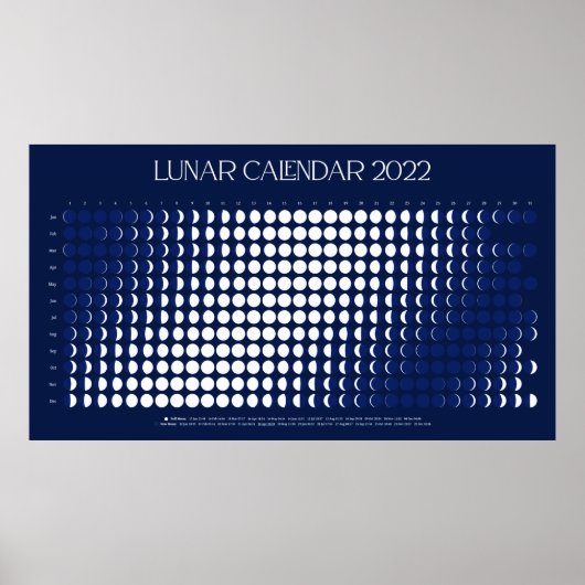 2022 Lunar Cycle Print, Value Poster Paper (Matte) ポスター (正面)