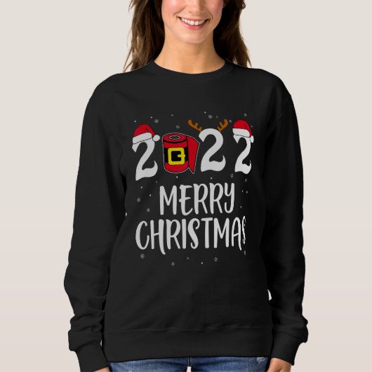 2022 Merry Christmas Family Matching Pajamas Men W スウェットシャツ (正面)