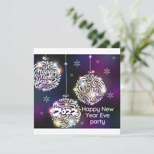 2022 New Year's Eve Party Silver Disco Ball 招待状 (スタンド正面)
