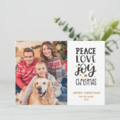 2022 Peace Love Joy写真クリスマス シーズンカード (スタンド正面)