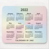 2022 Rainbow Cloud Calendar by Janz マウスパッド (正面)