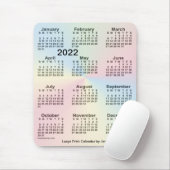 2022 Rainbow Cloud Largeプリントカレンダーby Janz マウスパッド (マウス)