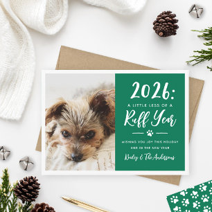 2022 Ruff Yearグリーンおもしろい犬写真 シーズンカード
